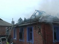 В Киевском районе Харькова сгорел частный дом на два хозяина
