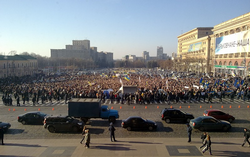 В центре Харькова собирается бессрочная акция протеста