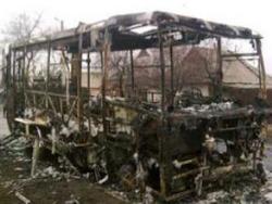 В Харькове сгорели три автобуса