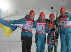 Украинские биатлонистки завоевали серебро в эстафете на чемпионате мира