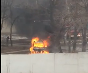 В Харькове возле суда сгорел джип адвоката
