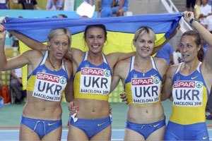 Харьковчанка Н. Погребняк в составе украинской команды стала чемпионкой Европы в эстафете 4х100 м