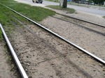 По Салтовскому шоссе - замена трамвайных путей