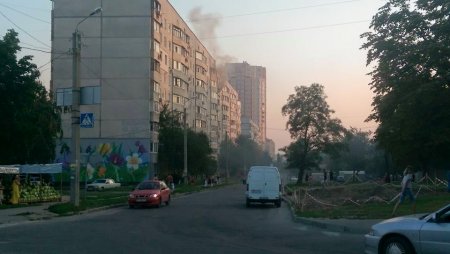 В Харькове горела многоэтажка (фото)