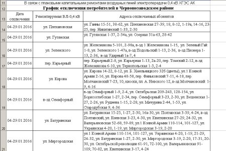 Харьковоблэнерго опубликовал график отключений электроэнергии на январь