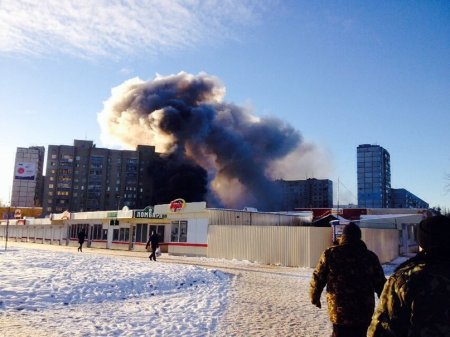 В Харькове на новогодней ярмарке произошел пожар