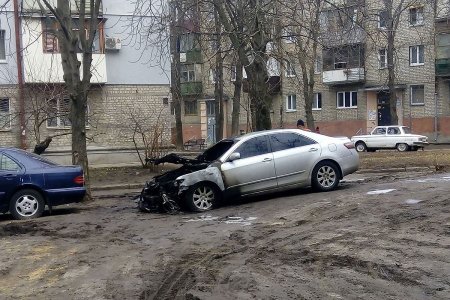 На Гагарина сгорела Toyota (фото)