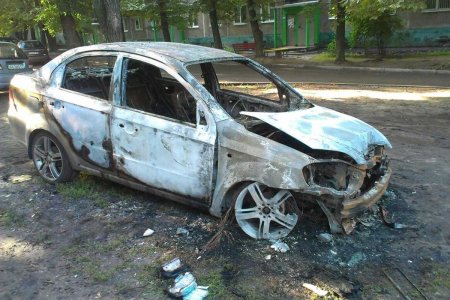 На Одесской сгорел Chevrolet (фото)