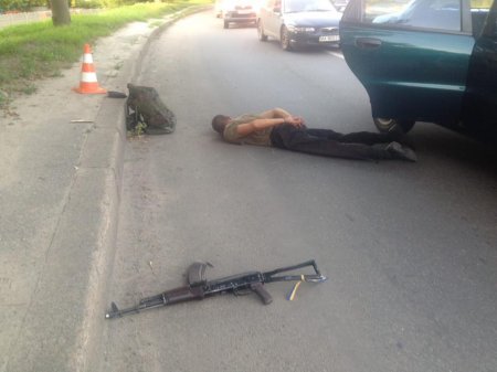 В Харькове задержали дезертира, стрелявшего из автомата (фото соцсетей)