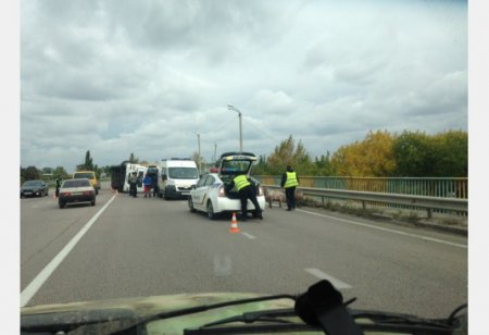 На окружной перевернулся грузовик со свиньями (ФОТО)