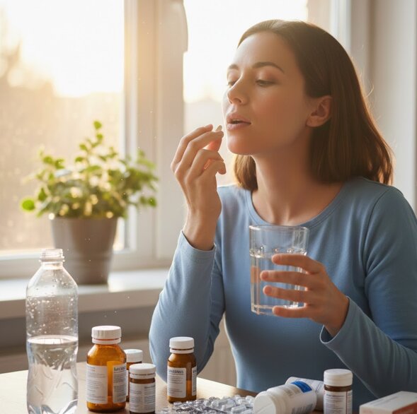 Жінка з ліками