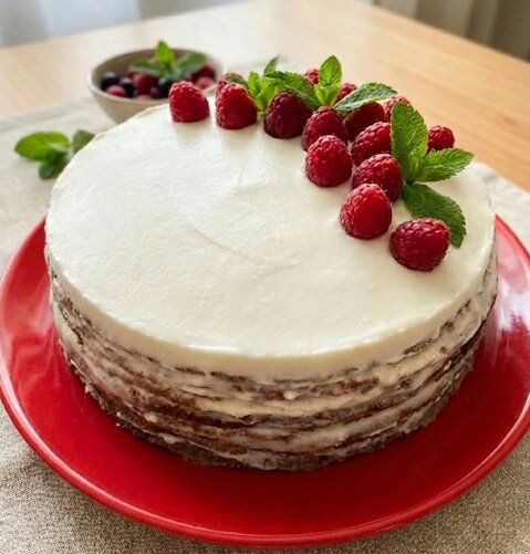 Торт на сковороді