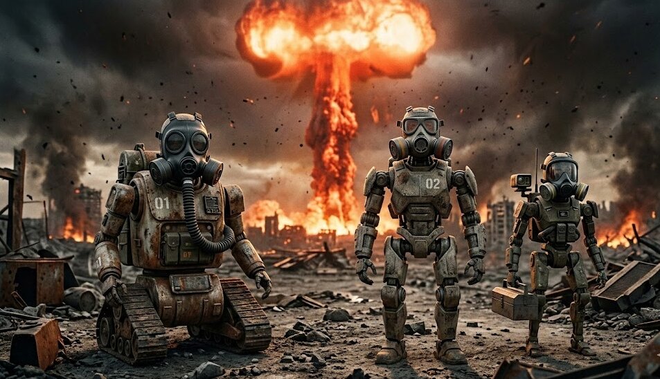 Роботи і ядерний вибух