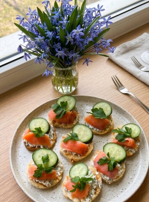 Канапки з сьомгою