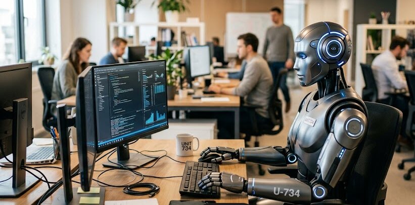 Робот за комп'ютером