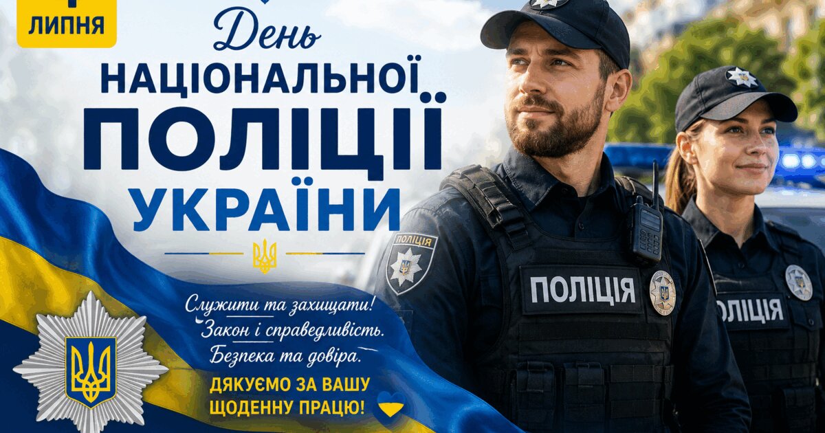 4 липня — День Національної поліції України!