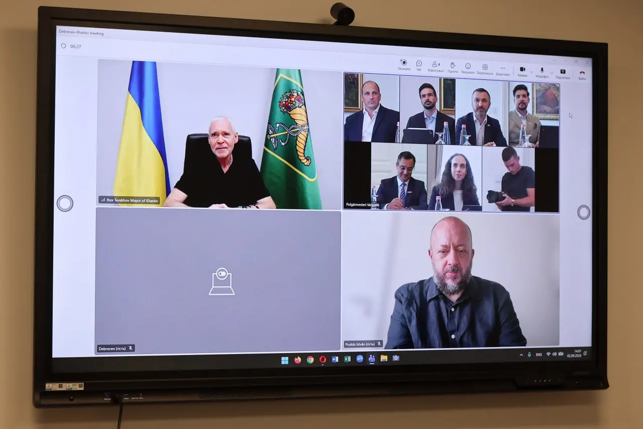 Ігор Терехов та мер угорського Дебрецена Ласло Папп