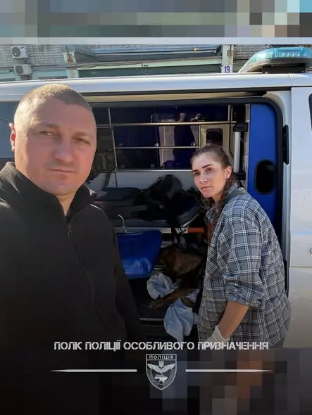 На Харківщині поліцейські допомогли травмованому собаці