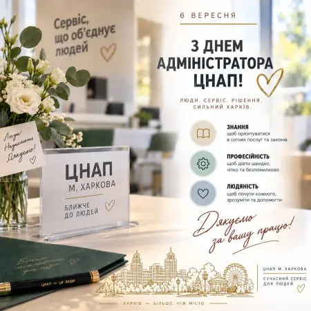 6 вересня — професійне свято адміністратора ЦНАП!